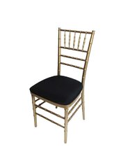 Gold Chiavari Chair chivari with black cushion
