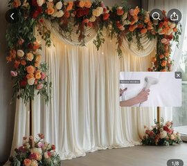  floral pipe and drape backdrop 