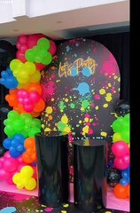 Neon Backdrop with balloons 