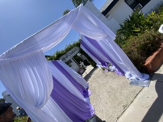 pipe and drape entryway 