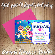 baby shark invites 