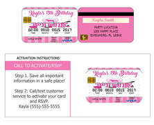 personalized  credit card invites 