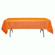 Orange  Plastic  Table Cover