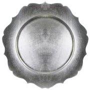 Silver Scalloped Edge  Charger Plate