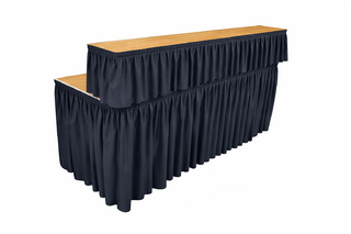6 ft Black Skirted Bar