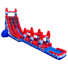 27 Ft Red, White and Cool Dual Lane Slide