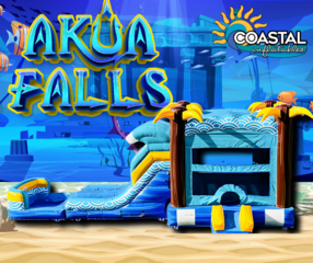 Akua Falls Bounce House and Dual Lane Slide (Wet or Dry)