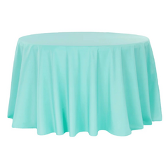 120 Inch Round Tablecloth Rental Turquoise