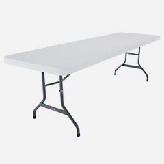 8ft White Folding Table