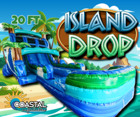 20ft Island Drop Water Slide