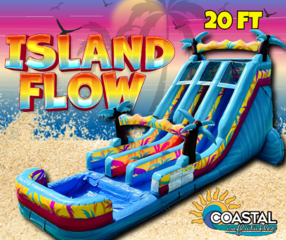 20ft Island Flow Water Slide