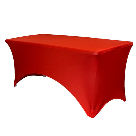 6 Ft Table Cover Rental Red