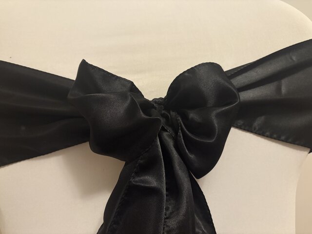 Satin Black Sashes