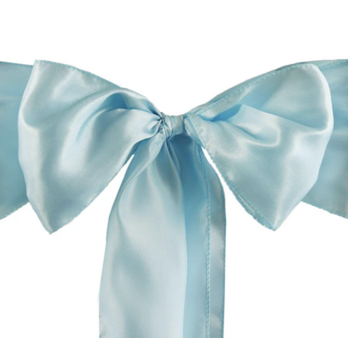Satin Light Blue Sash
