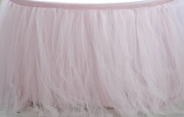 Light Pink Tutu Table Skirt