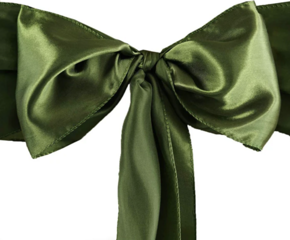 Satin Olive Green Sash