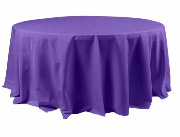 Polyester Purple 120' Round Tablecloth