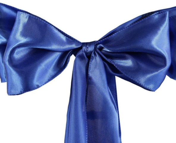 Satin Royal Blue Chair Sashes