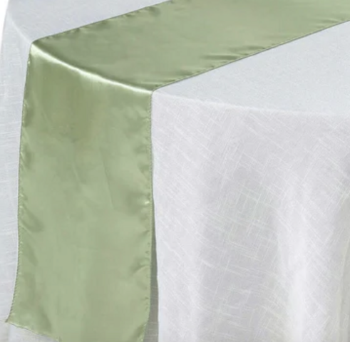 Satin Sage Green Runner