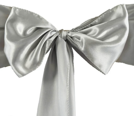 Satin Silver Sashes