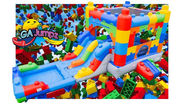 Block Party Combo Bounce House and Water Slide