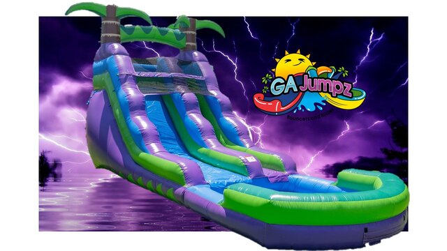 Tropical Storm Purple Waterslide Rental GA Jumpz