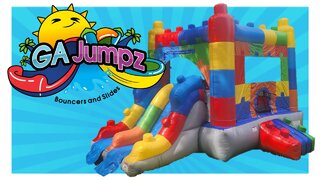 Block Party Combo Bounce House and Slide