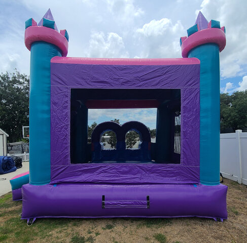 purple and teal bounce house FL