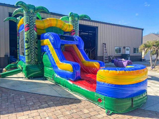 tiki bounce house 