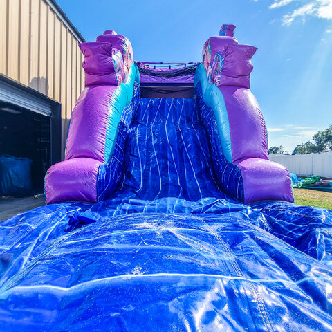 purple and blue water slide combo FL