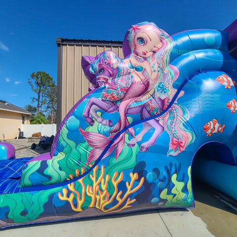 mermaid design on water slide FL