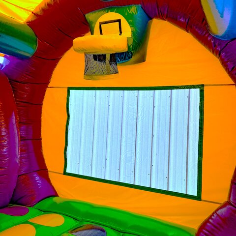 colorful bounce house 