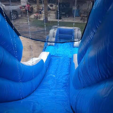 blue water slide rental