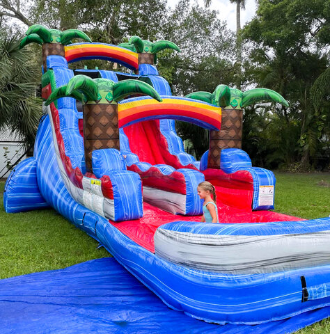 tropical water slide rental 