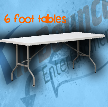 6' tables 