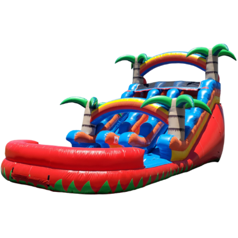 Red Canyon Inflatable Slide Wet