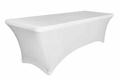 White Stretch 8' Table Linen