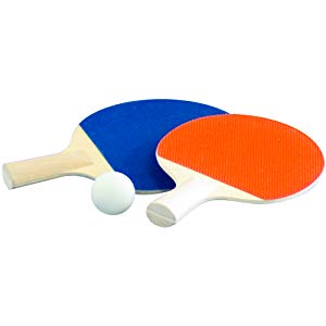 ping pong paddles and ball