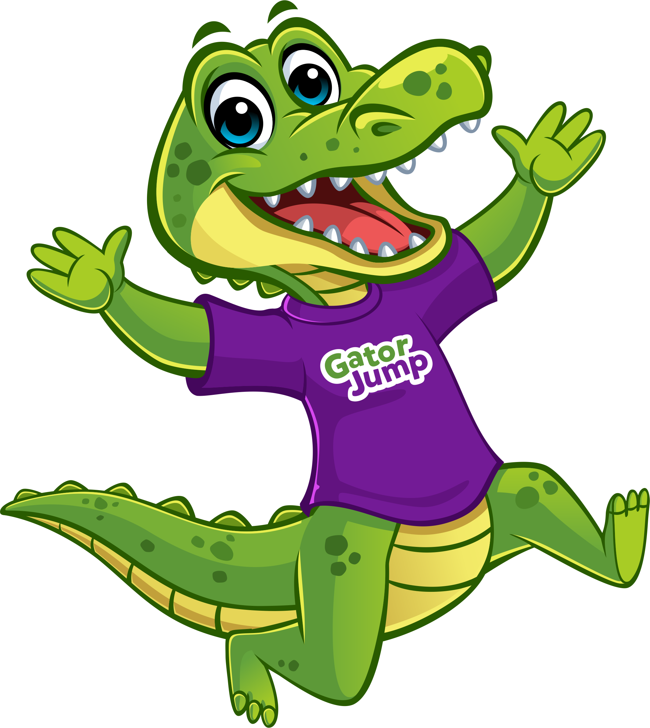 jumping gator bounce company mascot