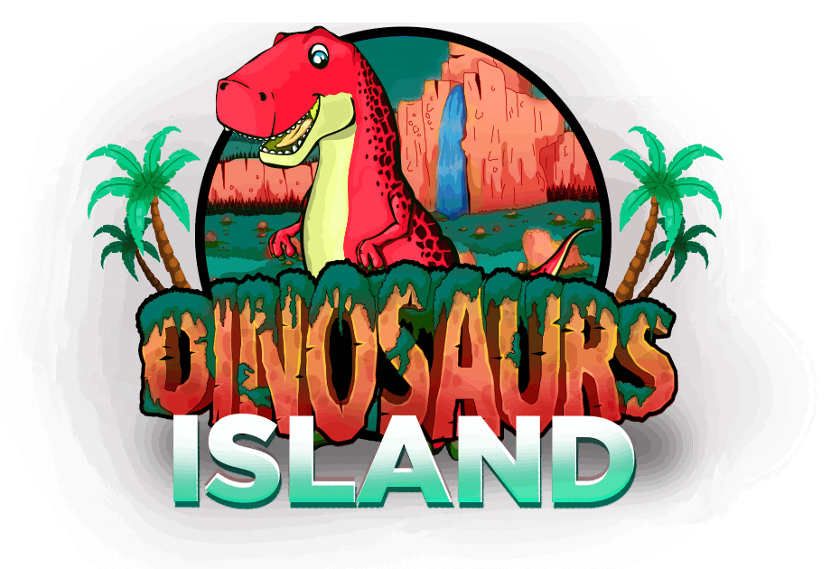 Logo for dinosaur bounce house combo