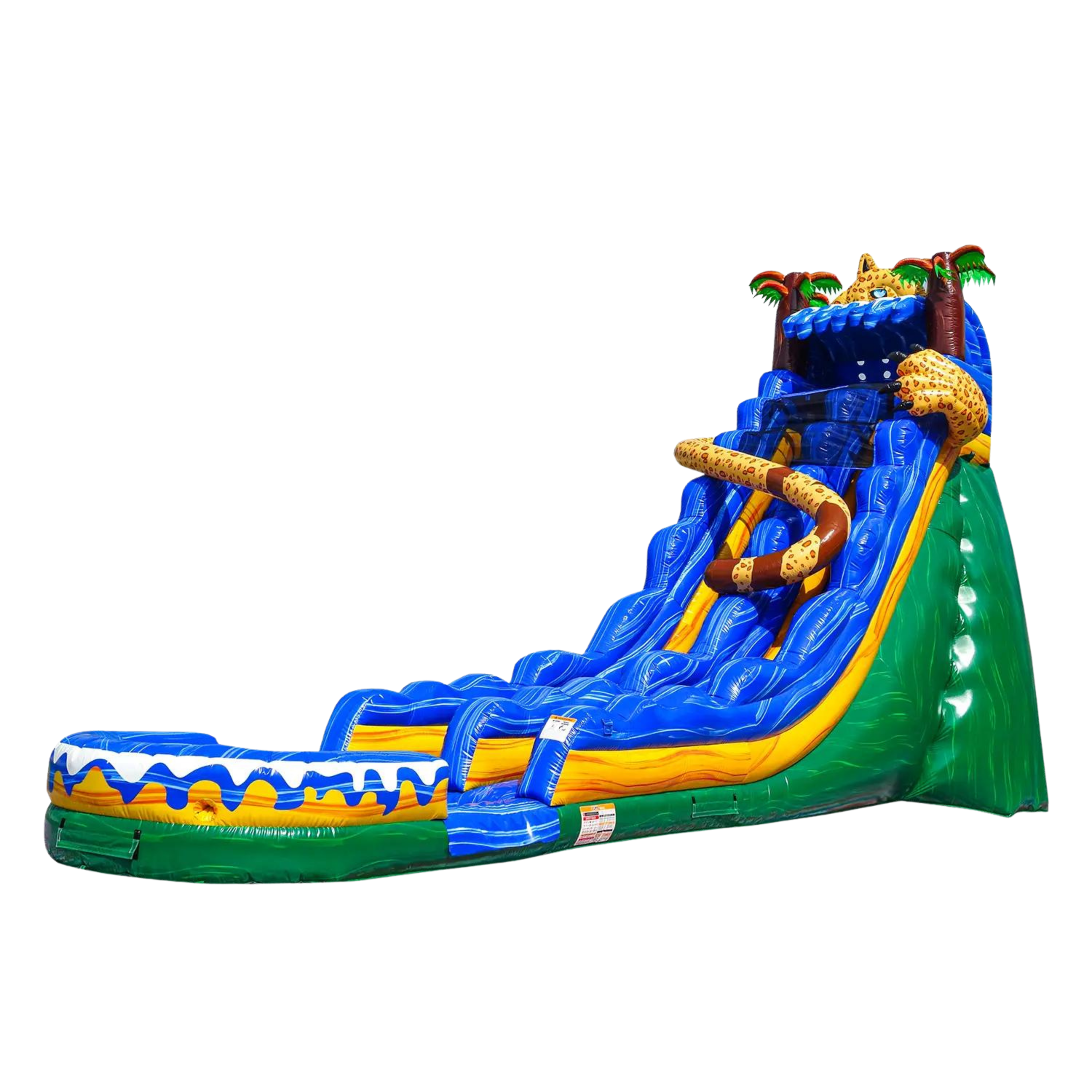 single lane jaguar water slide inflatable