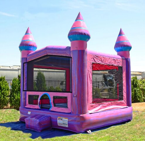 Purple castle bounce house