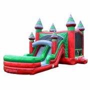 The Ruby Rumbler  Bounce House with Double Lane Slide