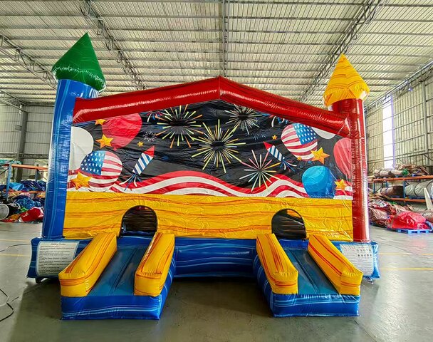 Mega XL bounce house w/ optional seasonal banner