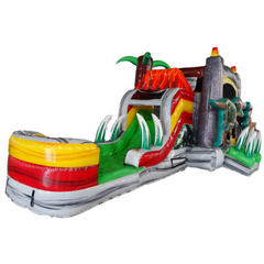 Dinosaur Adventure Bounce House and Slide Combo