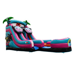 18' Tall 'Tropic Like It's Hot' Dual Lane Slide