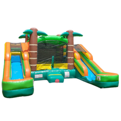 Tracking the Tropics Bounce House and Dual Slide Combo