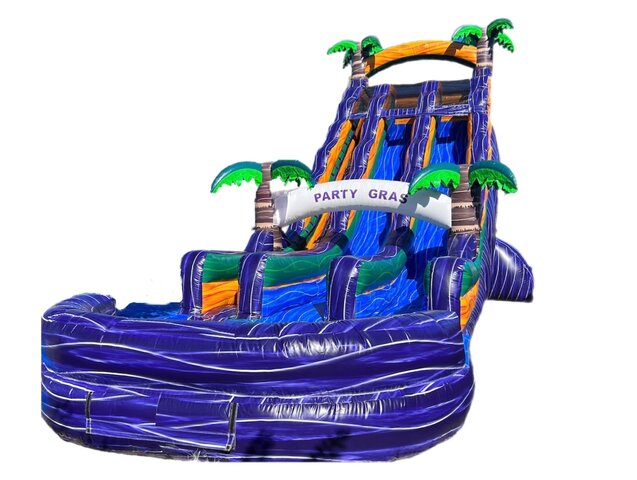 24ft Double Party Gras Water Slide