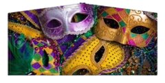 Mardi Gras 4 Masks Banner