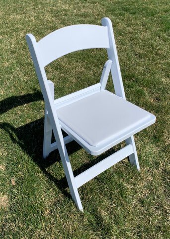 Formal White Folding Chair